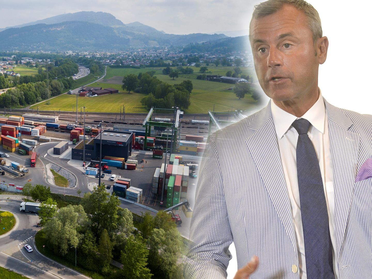 Norbert Hofer (FPÖ) kann nicht zur Eröffnung des Güterzentrums Wolfurt kommen, er schickt eine Vertretung.