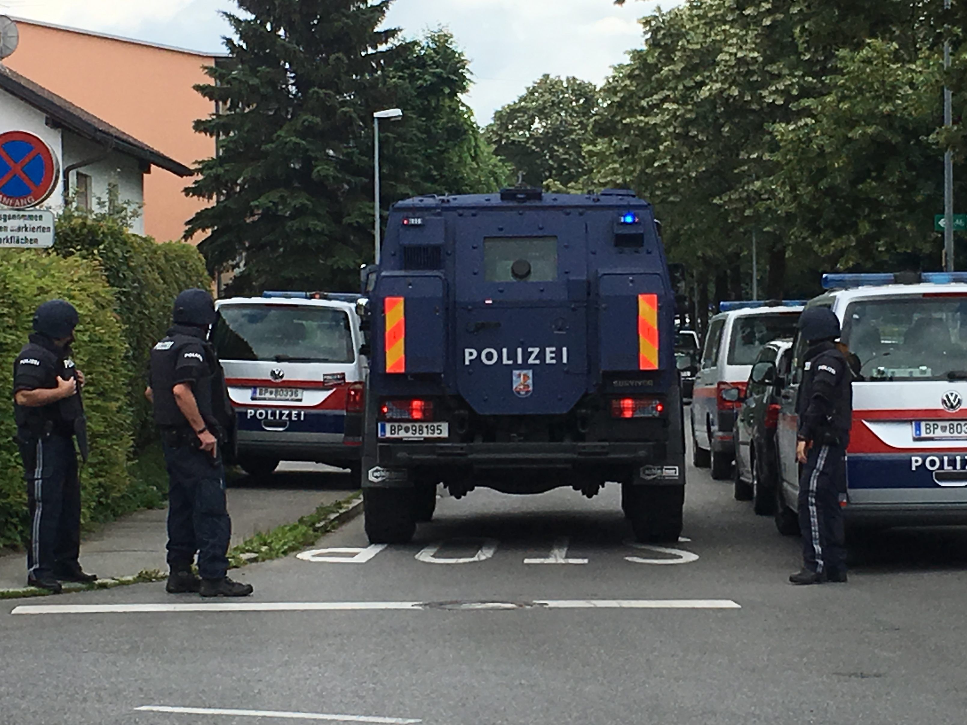 Ein Großaufgebot der Polizei war in Bregenz im Einsatz.