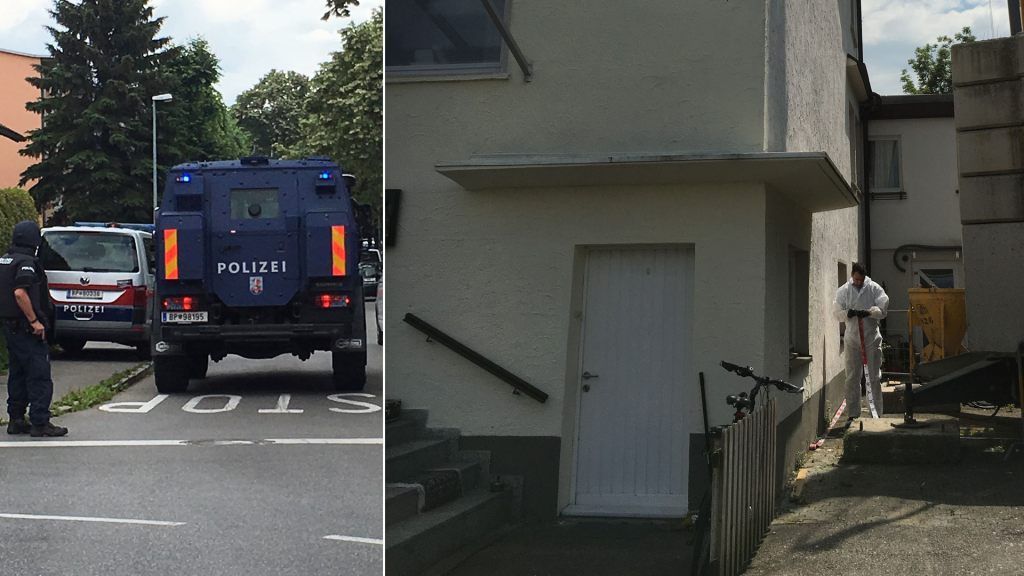 Polizei-Großeinsatz am Tatort in Bregenz.