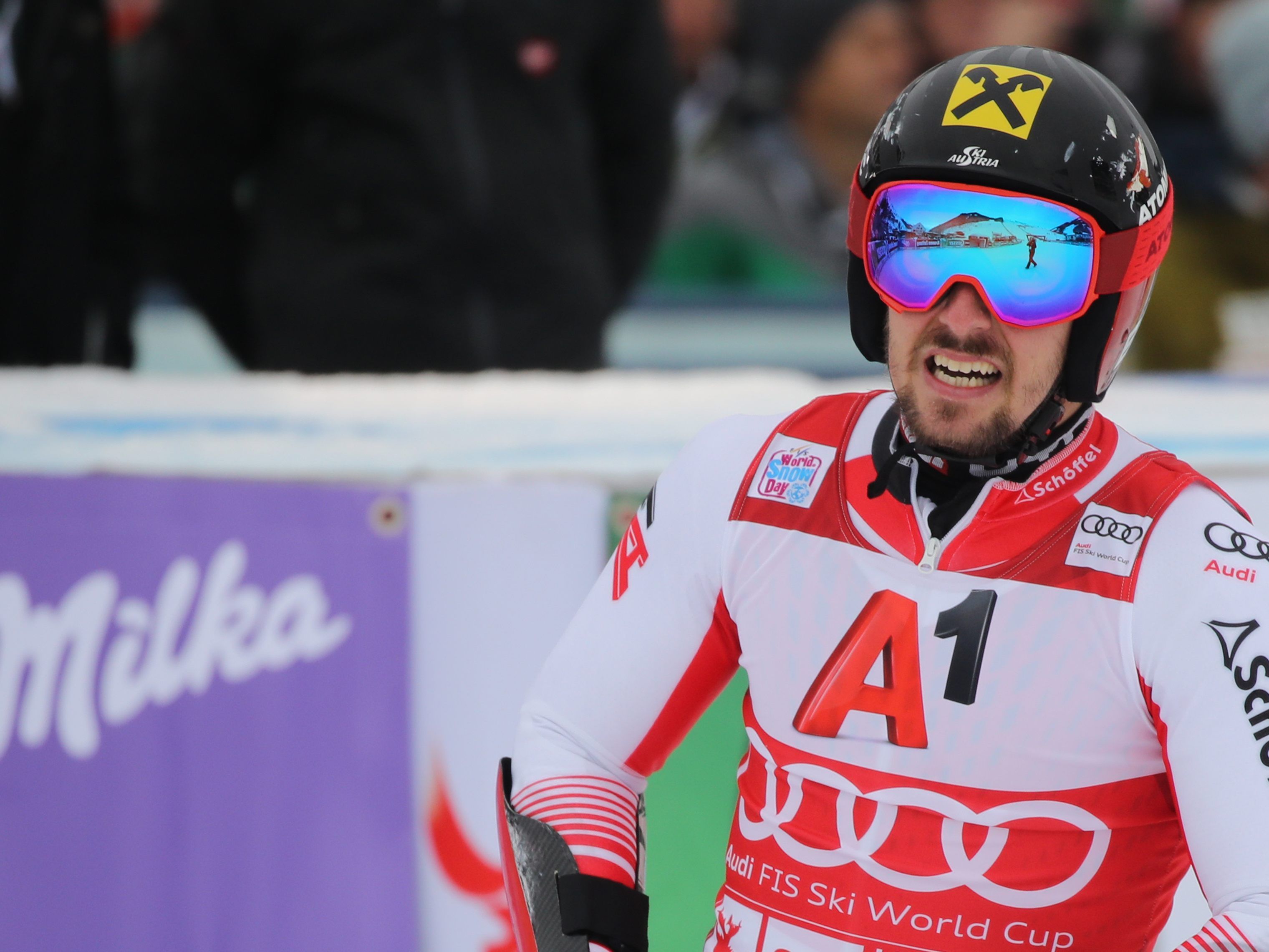 Schwierige Pistenverhältnisse für Marcel Hirscher.