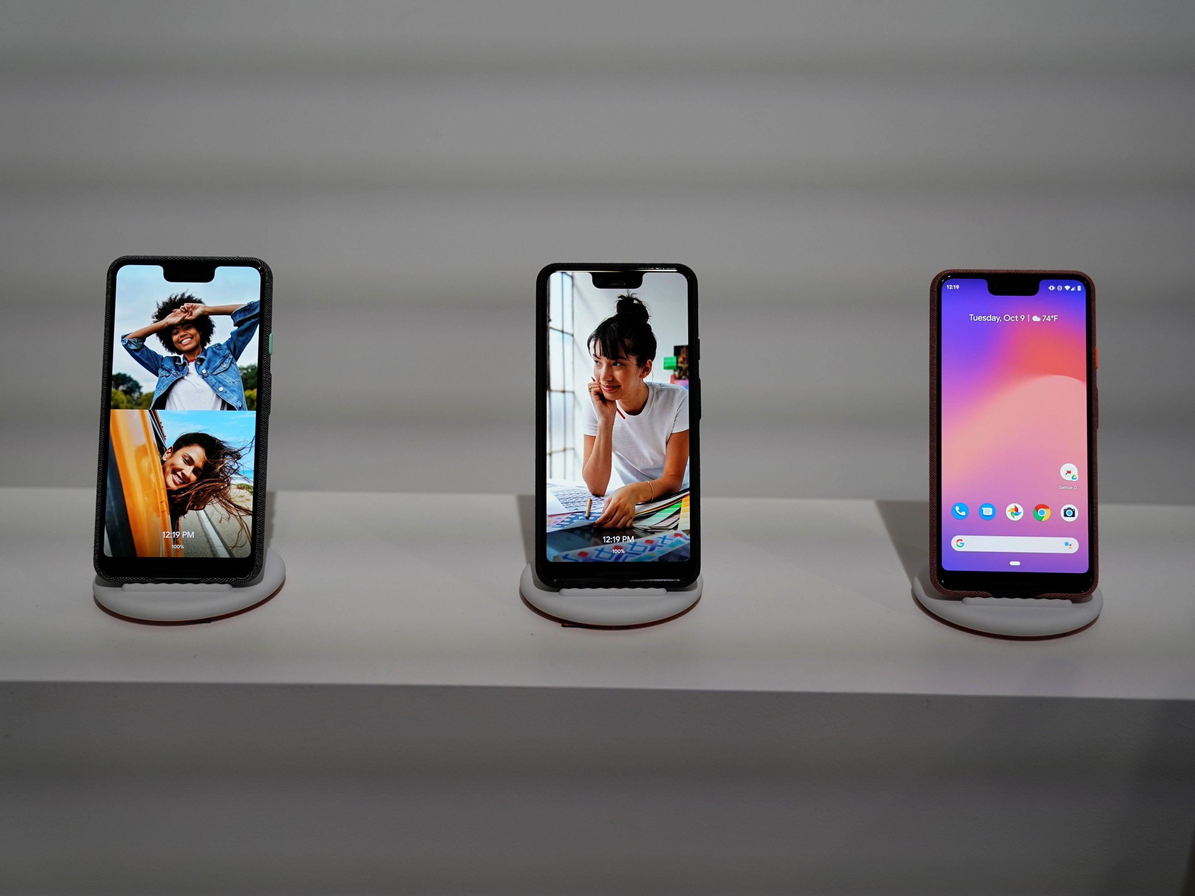 Im Bild: Pixel 3 Smartphones von Google.