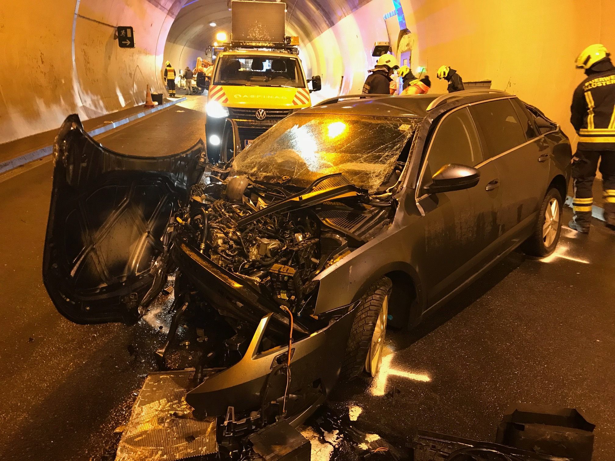 Unfall im Langener Tunnel