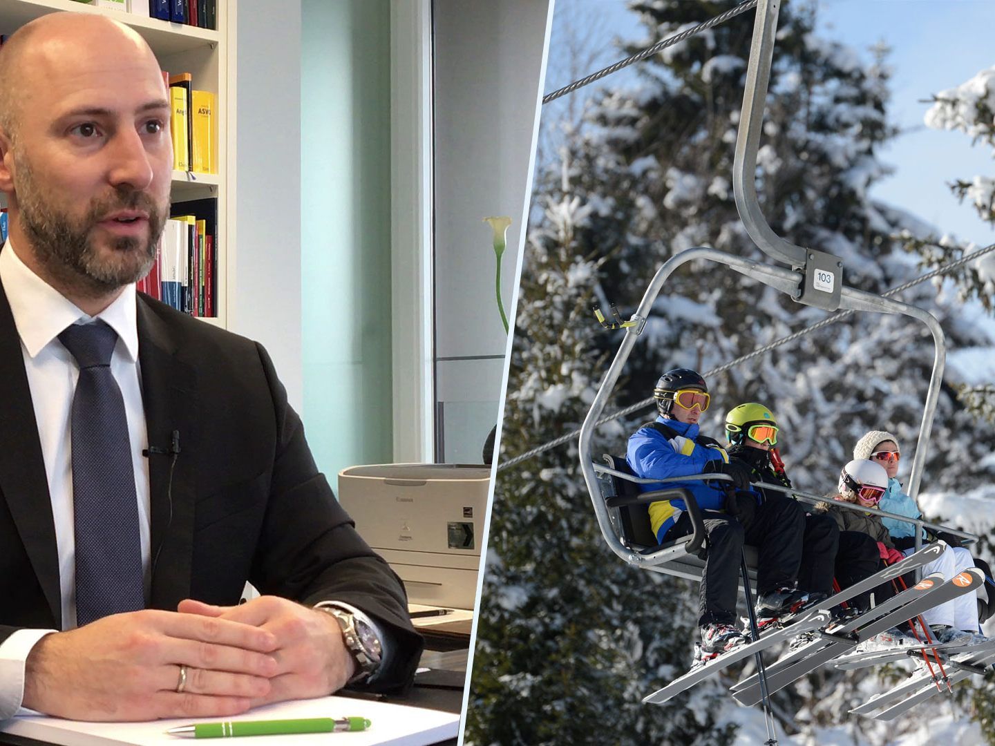 Grundsätzlich haftet der Liftbetreiber, solang sich niemand fahrlässig verhält.