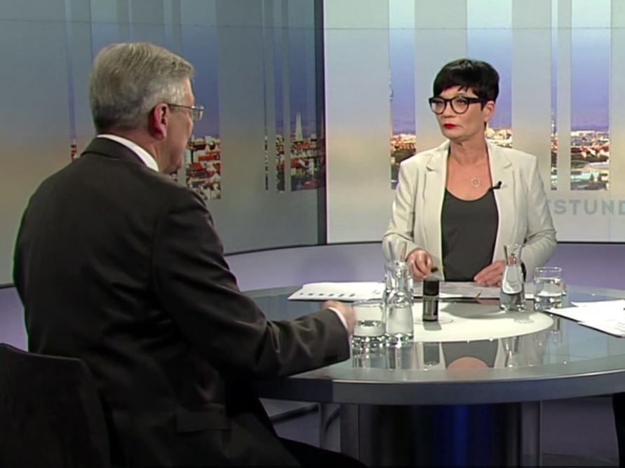 Der Vorsitzende der Landeshauptleutekonferent, Peter Kaiser (SPÖ), stellte sich in der Pressestunde den Fragen von Ulla Kramar-Schmid und VN-Chefredakteur Gerold Riedmann.