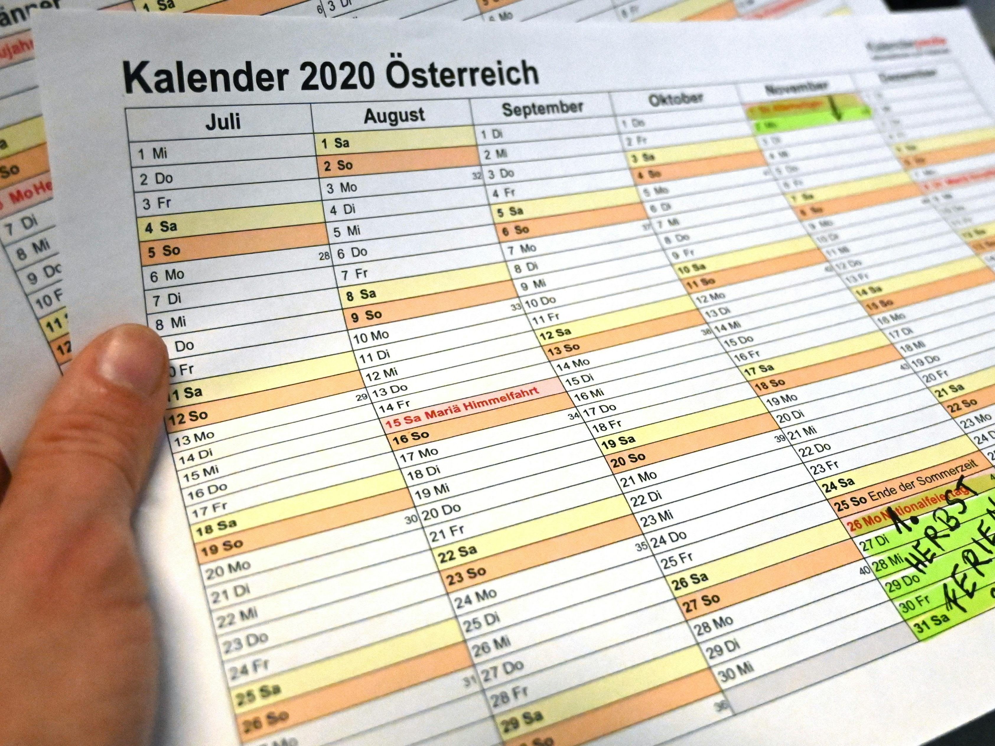 In Österreich starten die Herbstferien mit dem Schuljahr 2020/2021.