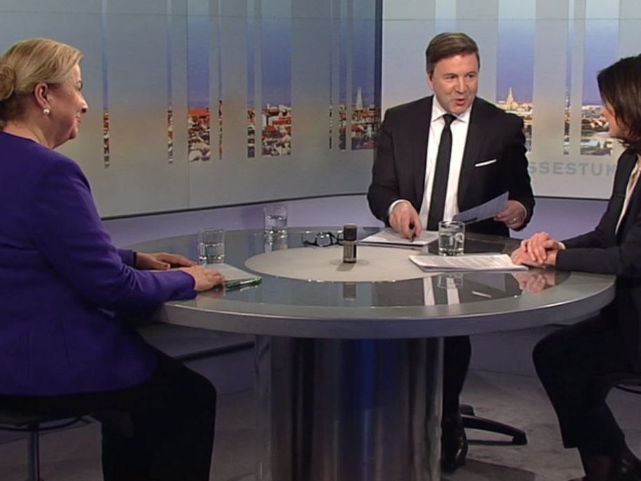 Gesundheitsministerin HArtinger-Klein in der ORF Pressestunde am Sonntag.