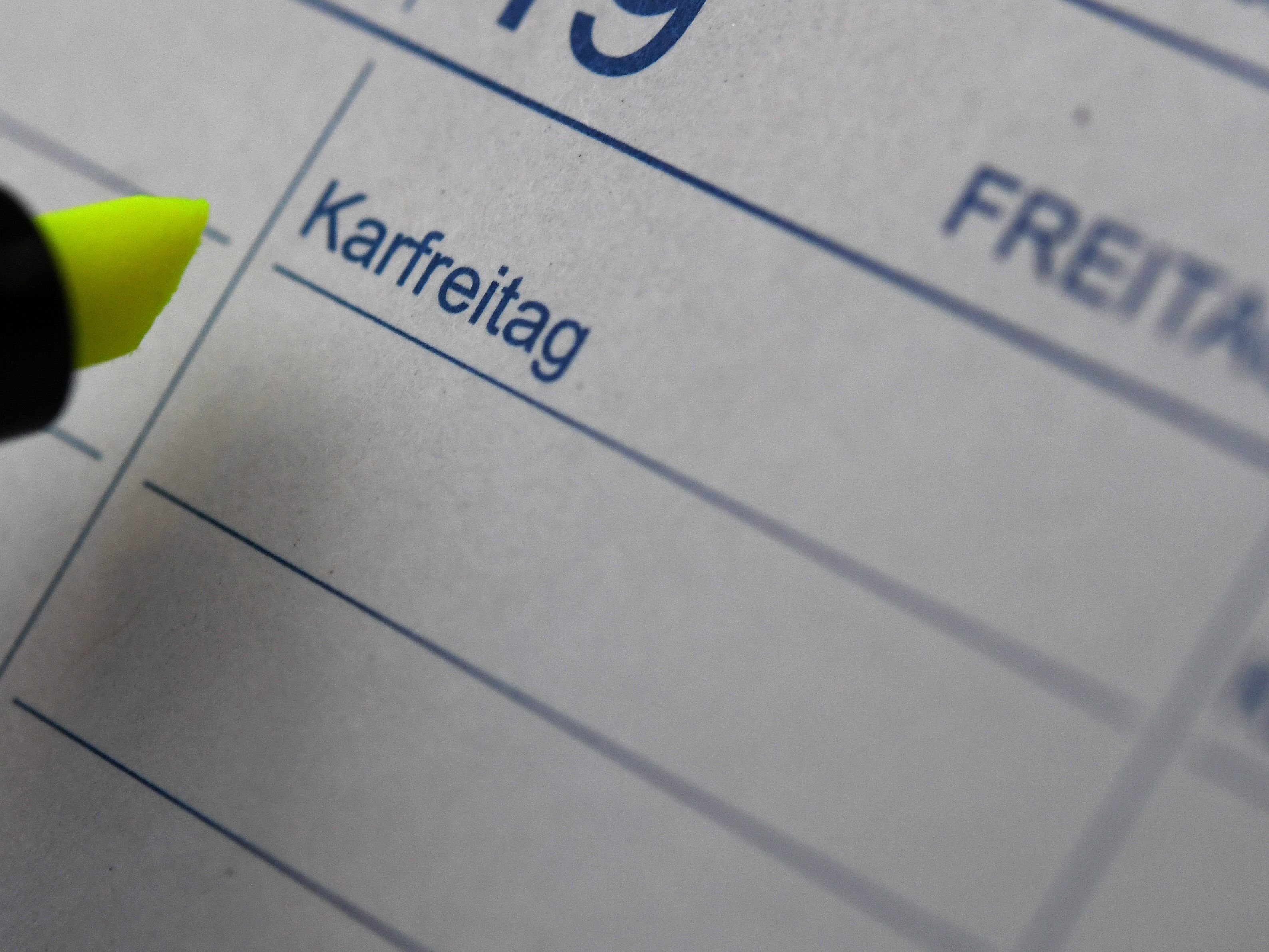 Wer Karfreitag frei haben will, muss Urlaub nehmen.