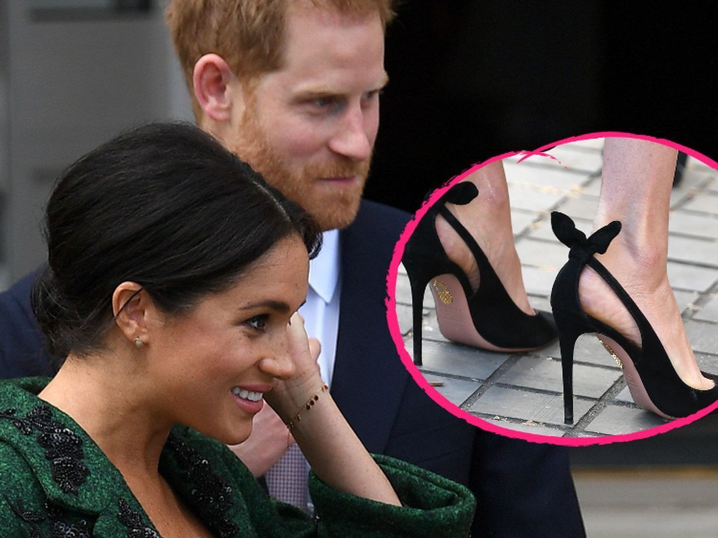 Herzogin Meghan trägt selbst im dritten Schwangerschafts-Trimester noch hohe Schuhe.