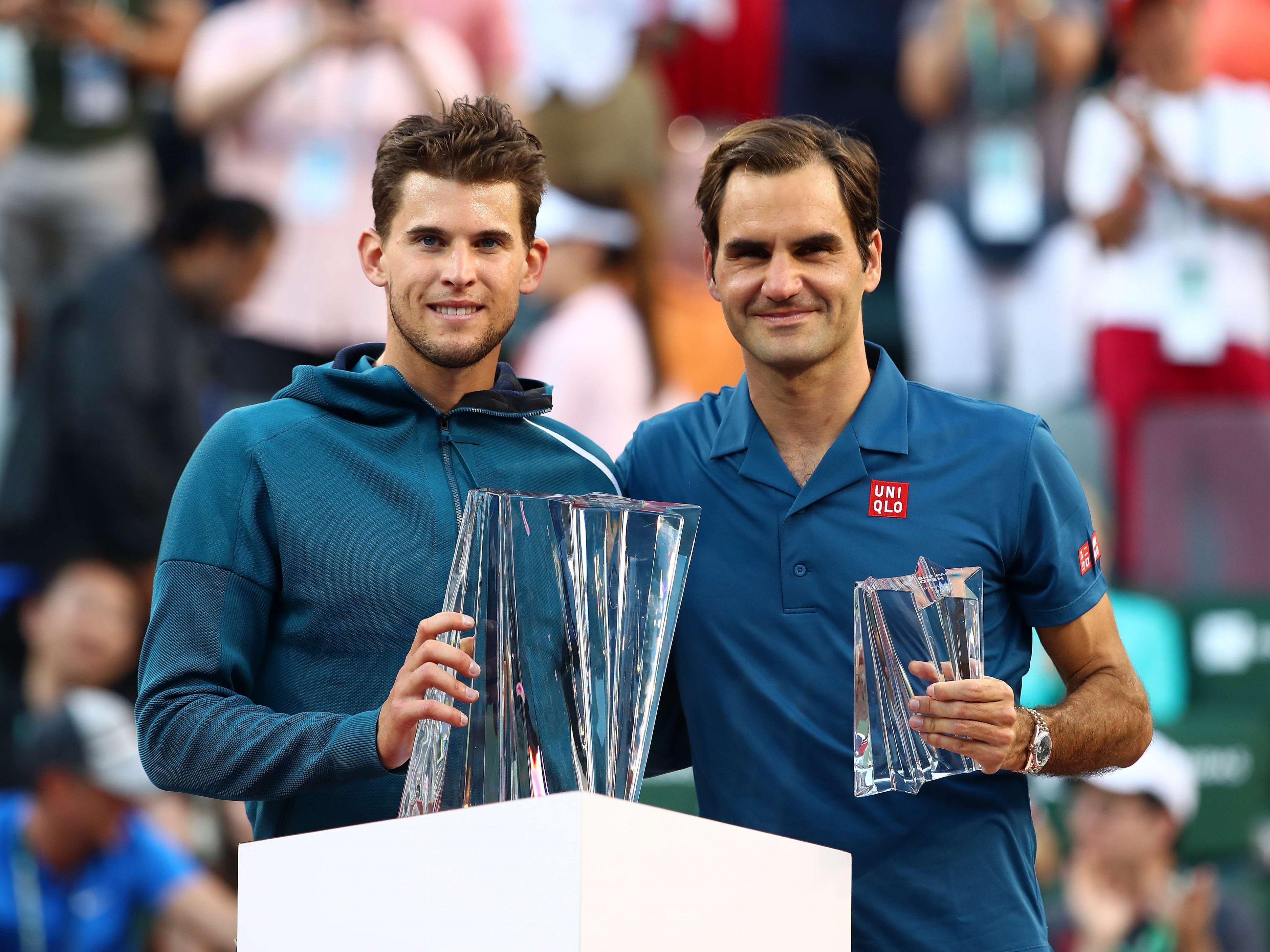 Thiem konnte sich im Finale von Indian Wells gegen Roger Federer durchsetzen.