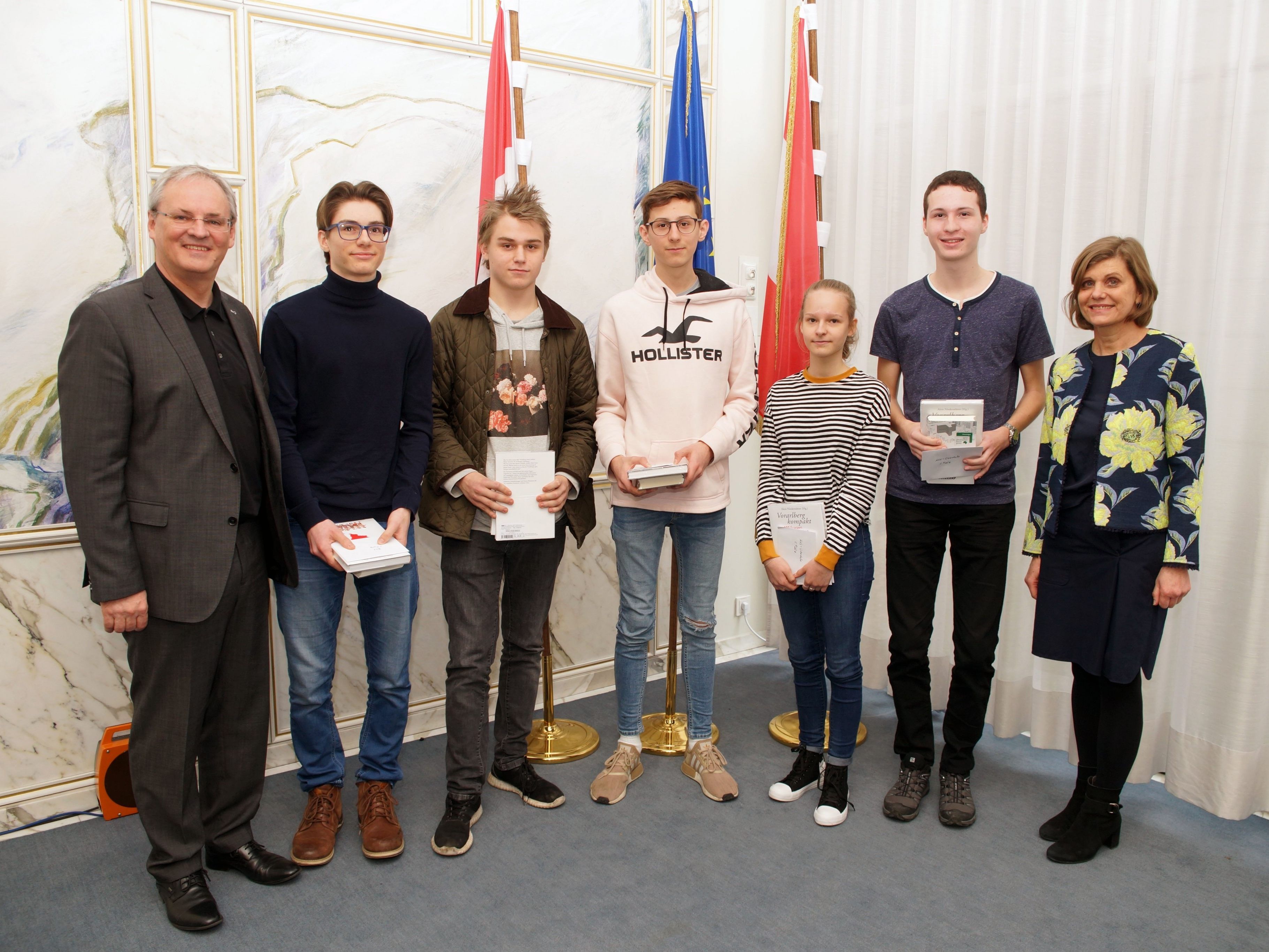 Land Vorarlberg ehrte Sieger des EuropaQuiz.