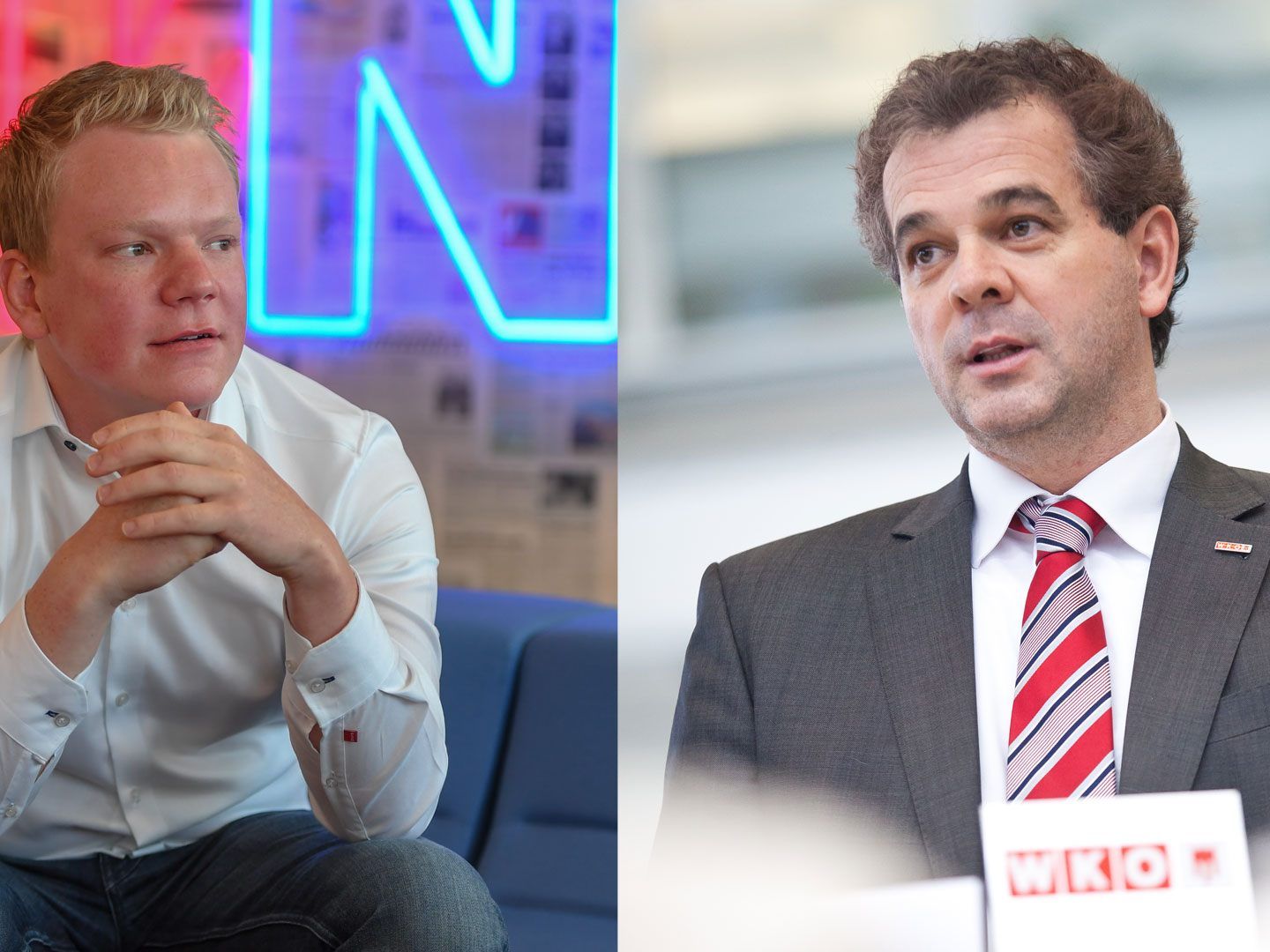 Christoph Bitschi (FPÖ) und Christoph Jenny (rechts).