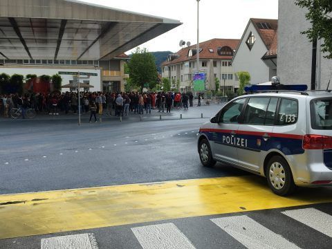 Am Blauen Platz in Lustenau kam es zu der Schlägerei.