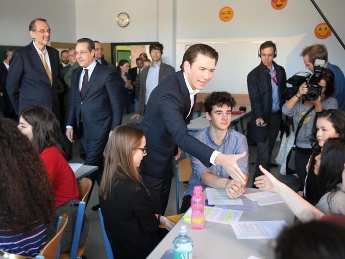 PK mit Kanzler Kurz
