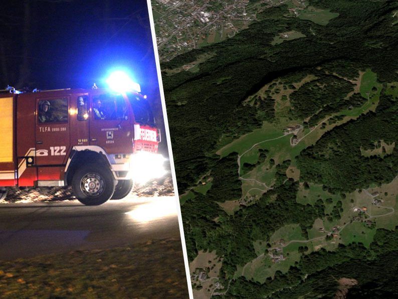 . Übergroßes Lagerfeuer oberhalb des Kapf Klettersteiges im Naturschutzgebiet "Hohe Kugel"