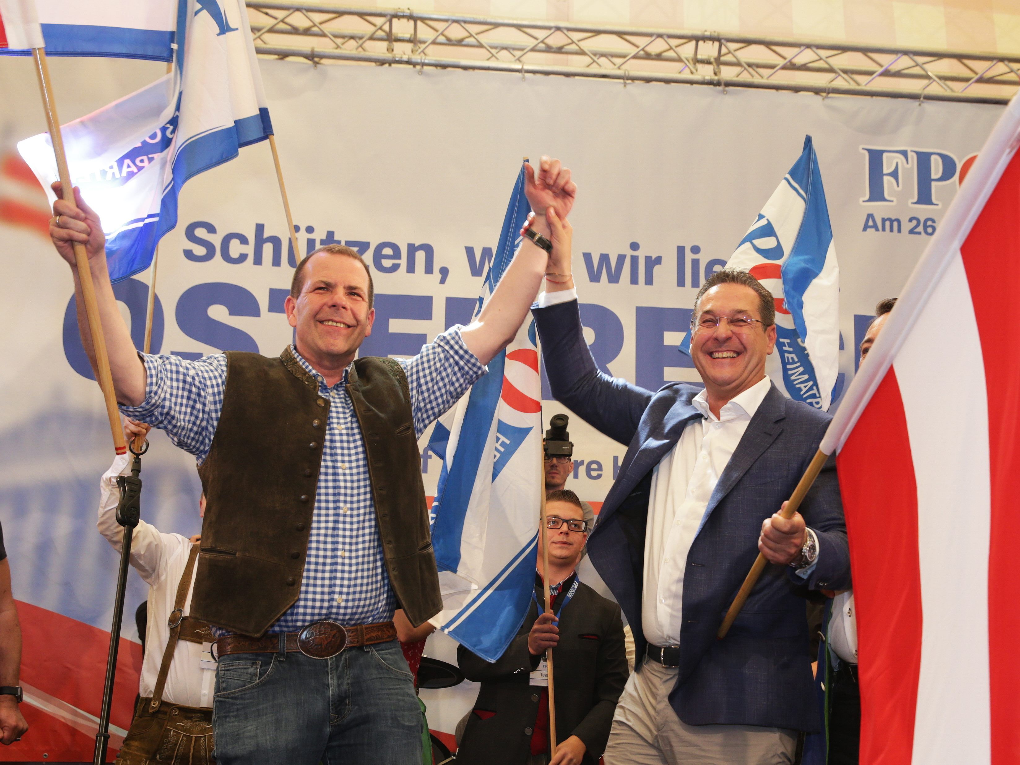 Die Feier zum 1. Mai wurde von der FPÖ für den Wahlkampf genutzt.