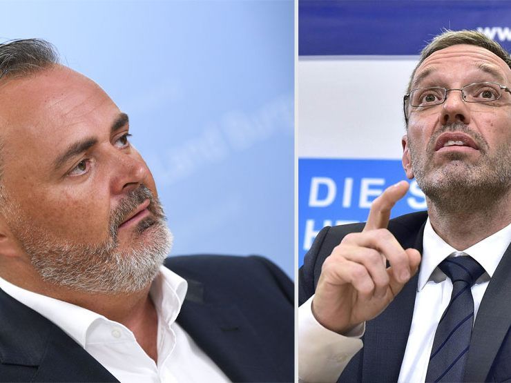 Hans PEter Doskozil (SPÖ) und Herbert Kickl (FPÖ) sprachen über etwaige Misstrauensanträge gegen Sebastian Kurz