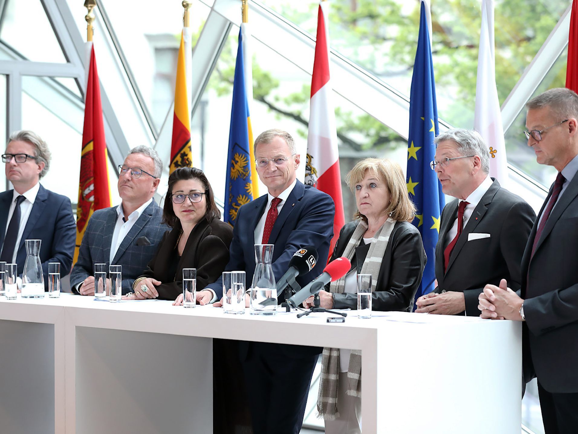 Landesrat Christian Bernhard bei der Kulturreferentenkonferenz in Linz.