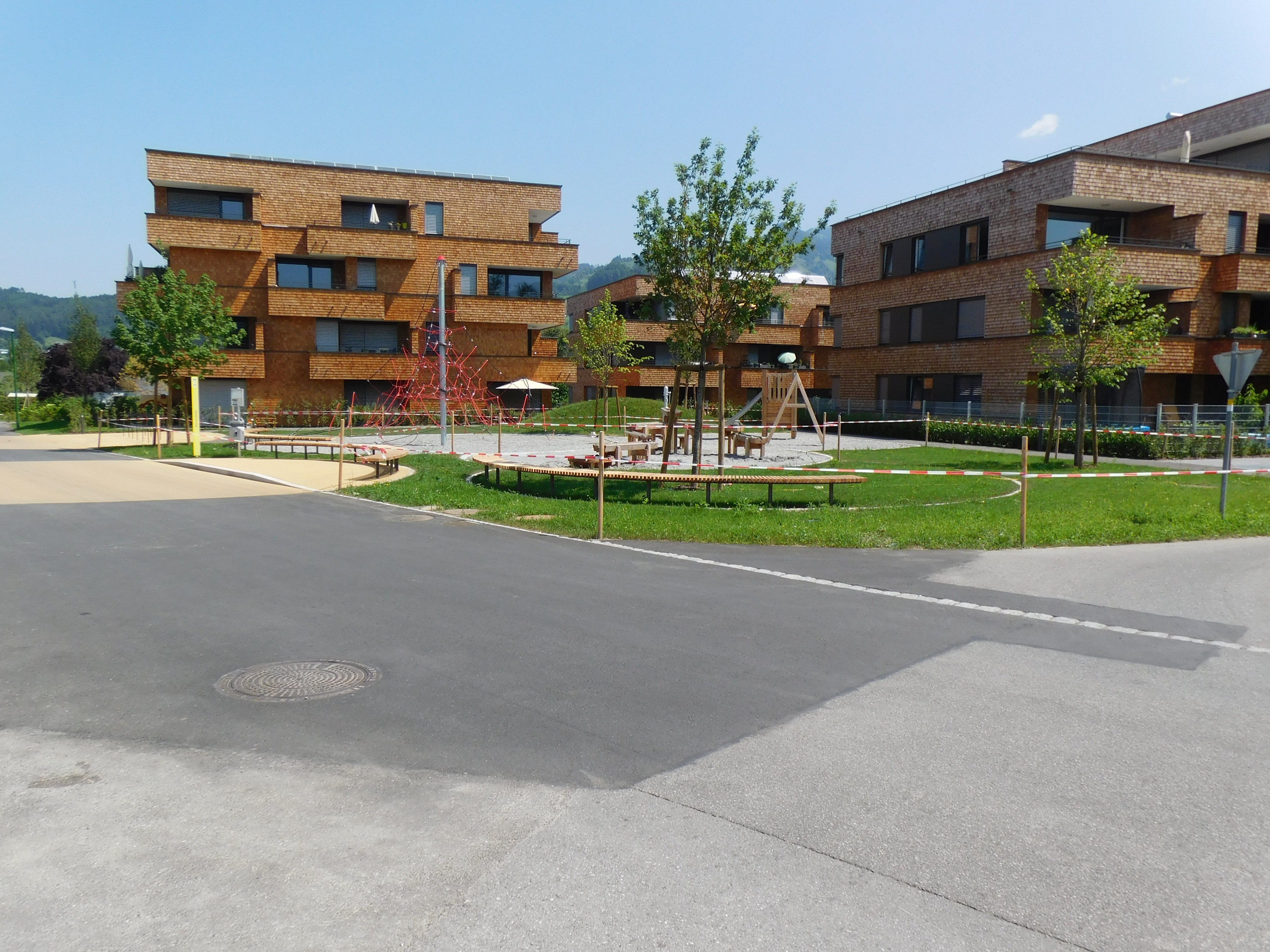 Neues Wohnquartier und neuer Spielplatz in Röthis