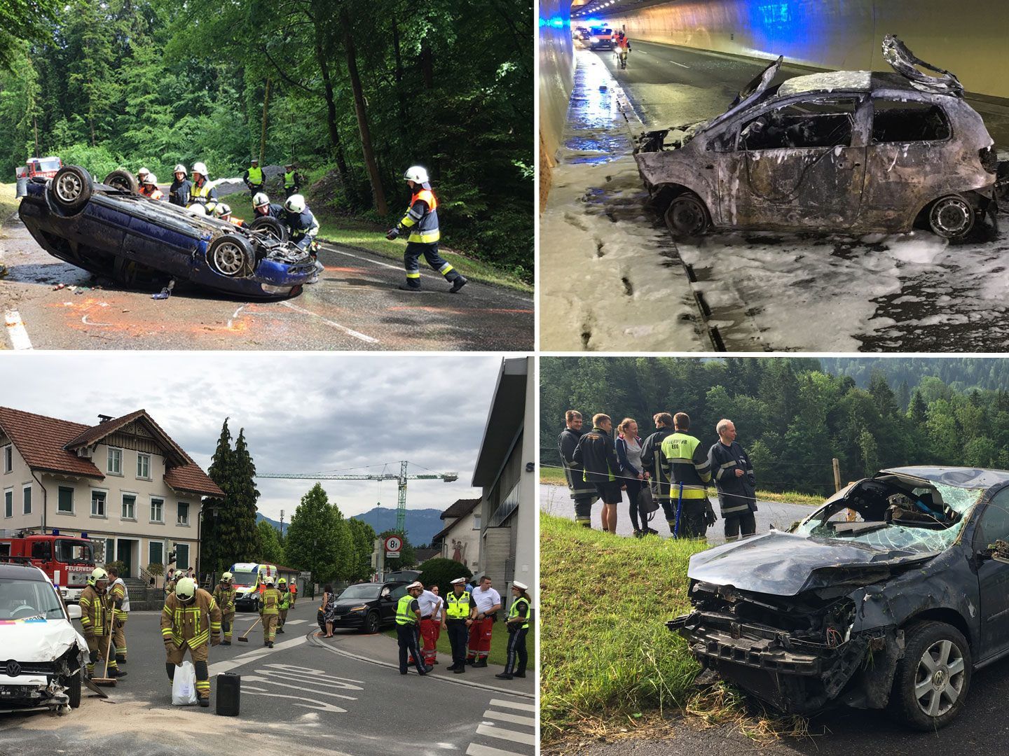 Am Pfingstwochenende ereigneten sich insgesamt 27 Unfälle in Vorarlberg.