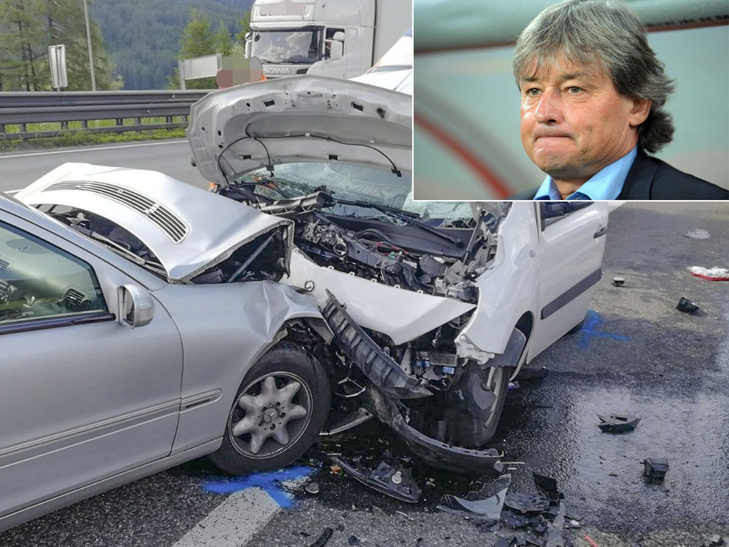 Einer der Verletzten soll Didi Constantini sein..
