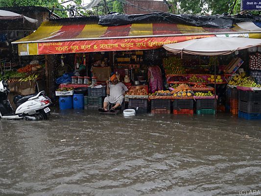 Leben im Überschwemmungsgebiet in Indien