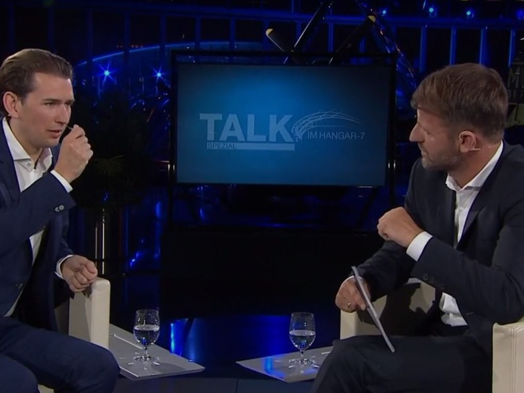 Sebastian Kurz bei "Talk im Hangar 7 Spezial".