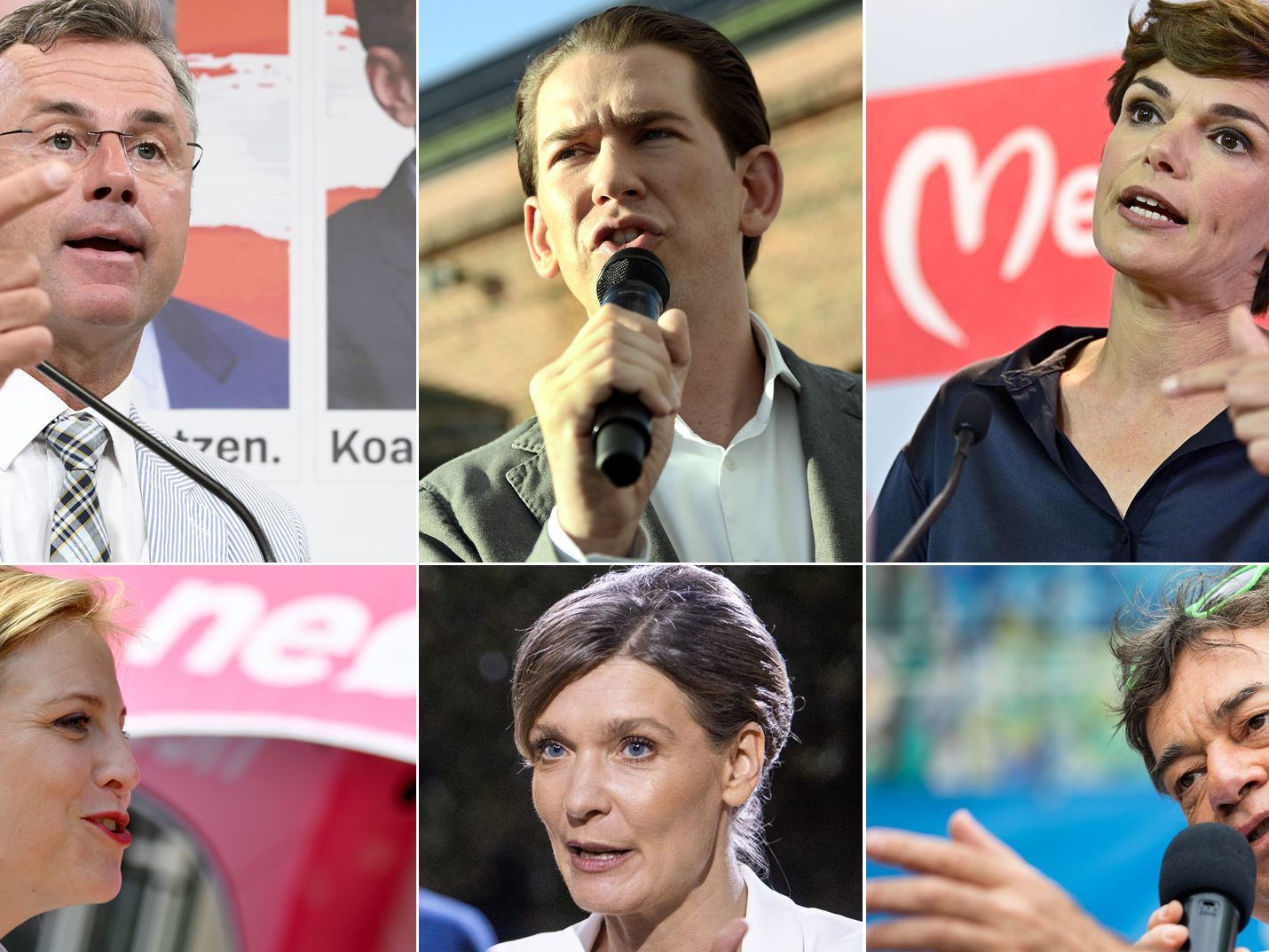 Die Grünen stehen in den Umfragen hoch im Kurs, Rot und Blau matchen sich um Platz zwei hinter Kurz.