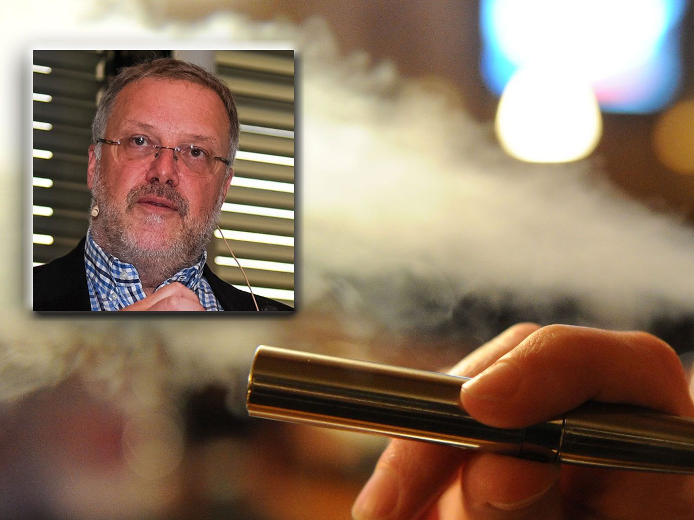 Dr. Peter Cerkl betont, dass auch E-Zigarette gesundheitsschädliche Stoffe beinhalten.