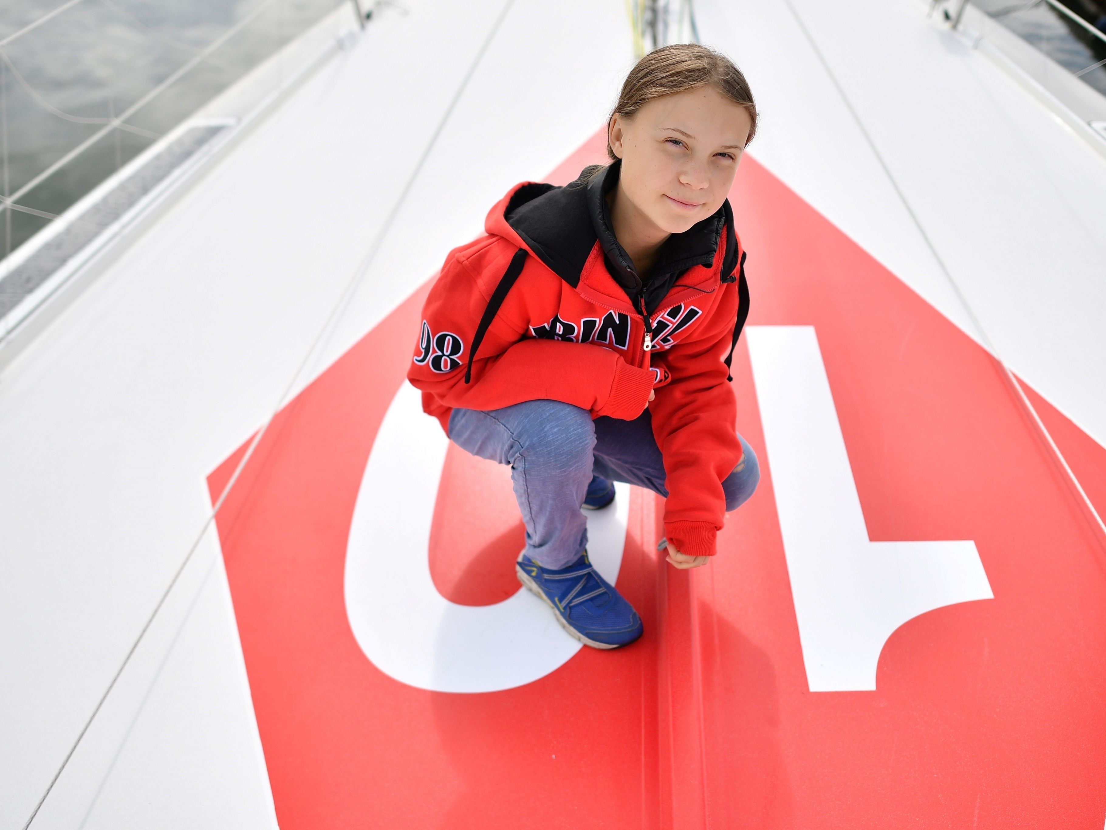 Greta Thunberg startet heute ihre zweiwöchige Seereise über den Atlantik.