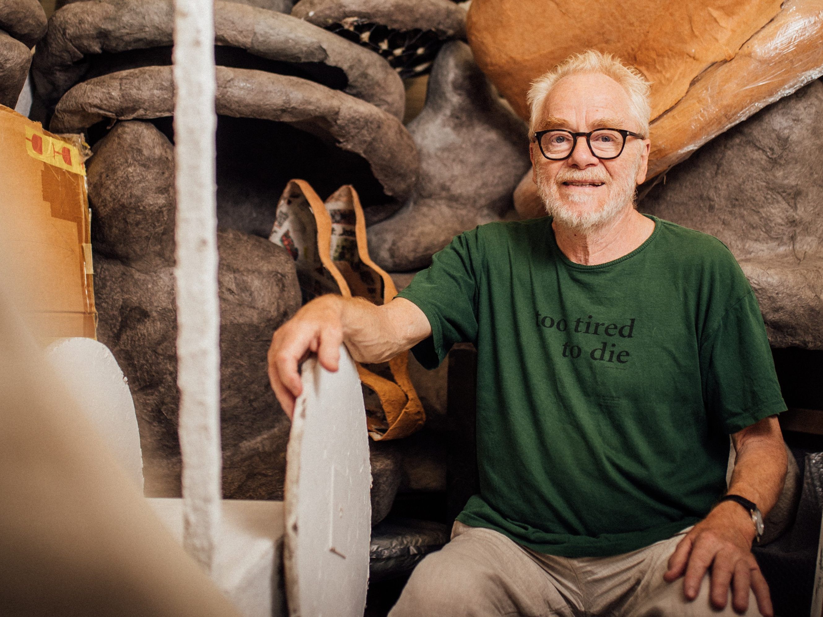 Tone Fink in seinem Atelier in Fußach.