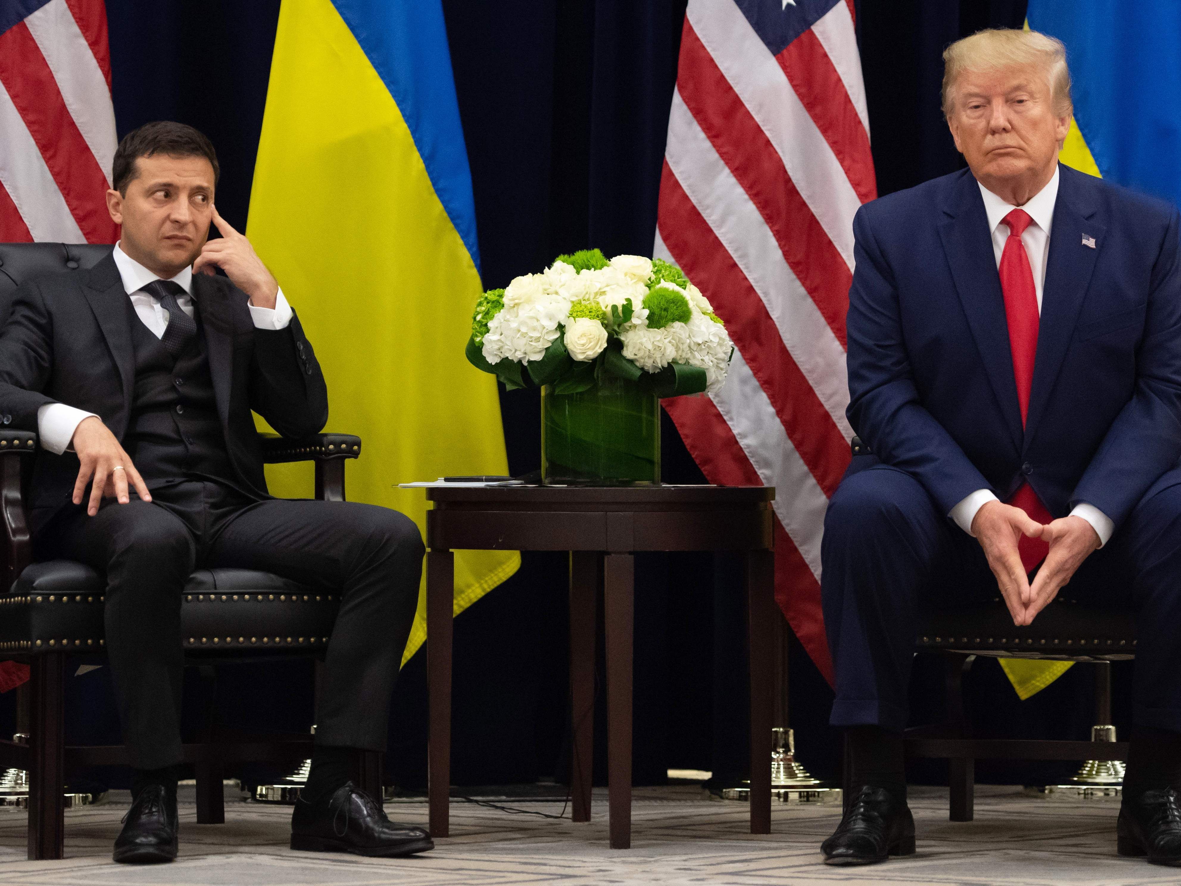 Trump mit dem Ukrainischen Präsidenten Volodymyr Zelensky.