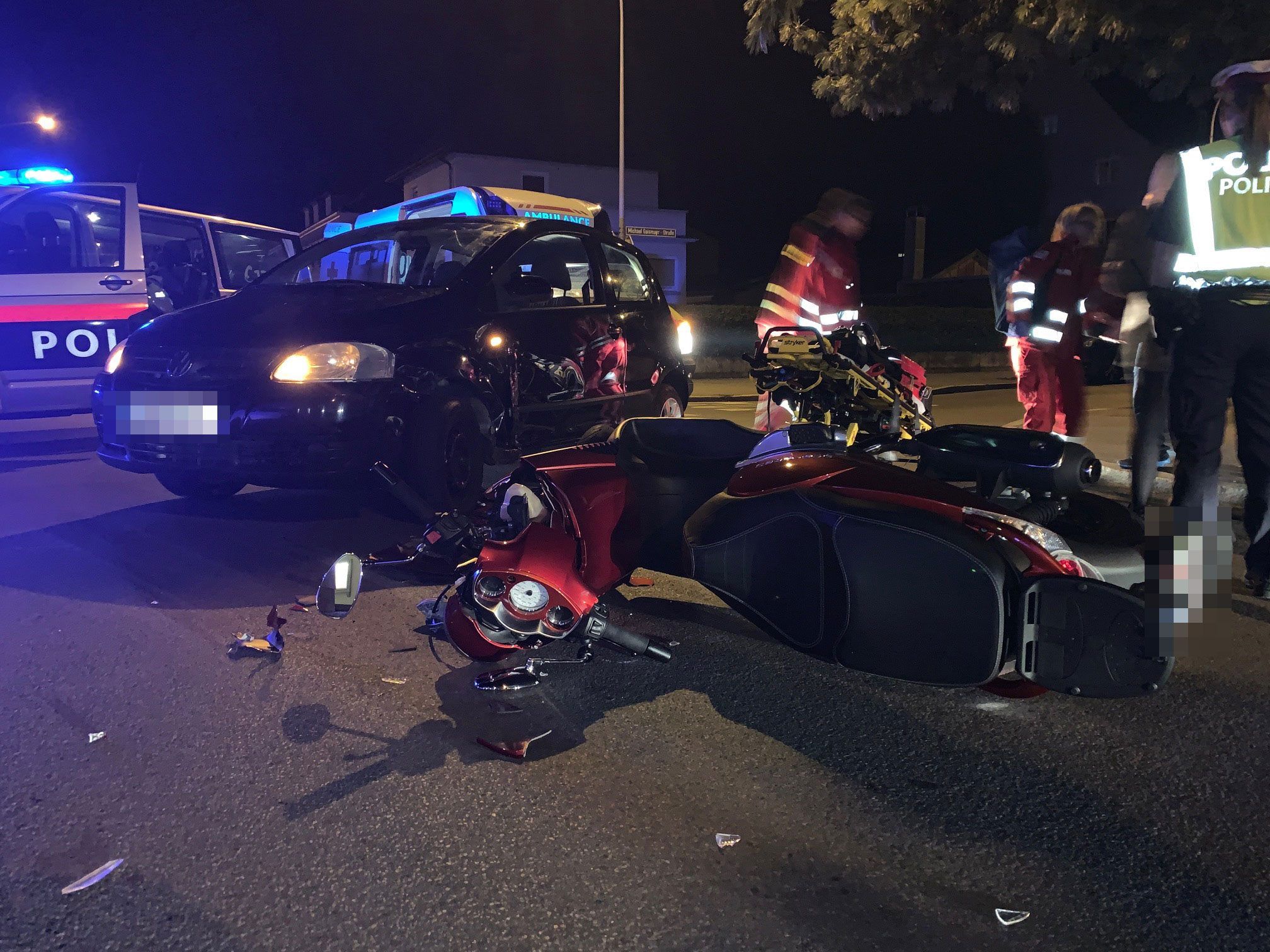 Abendlicher Verkehrsunfall in Bregenz