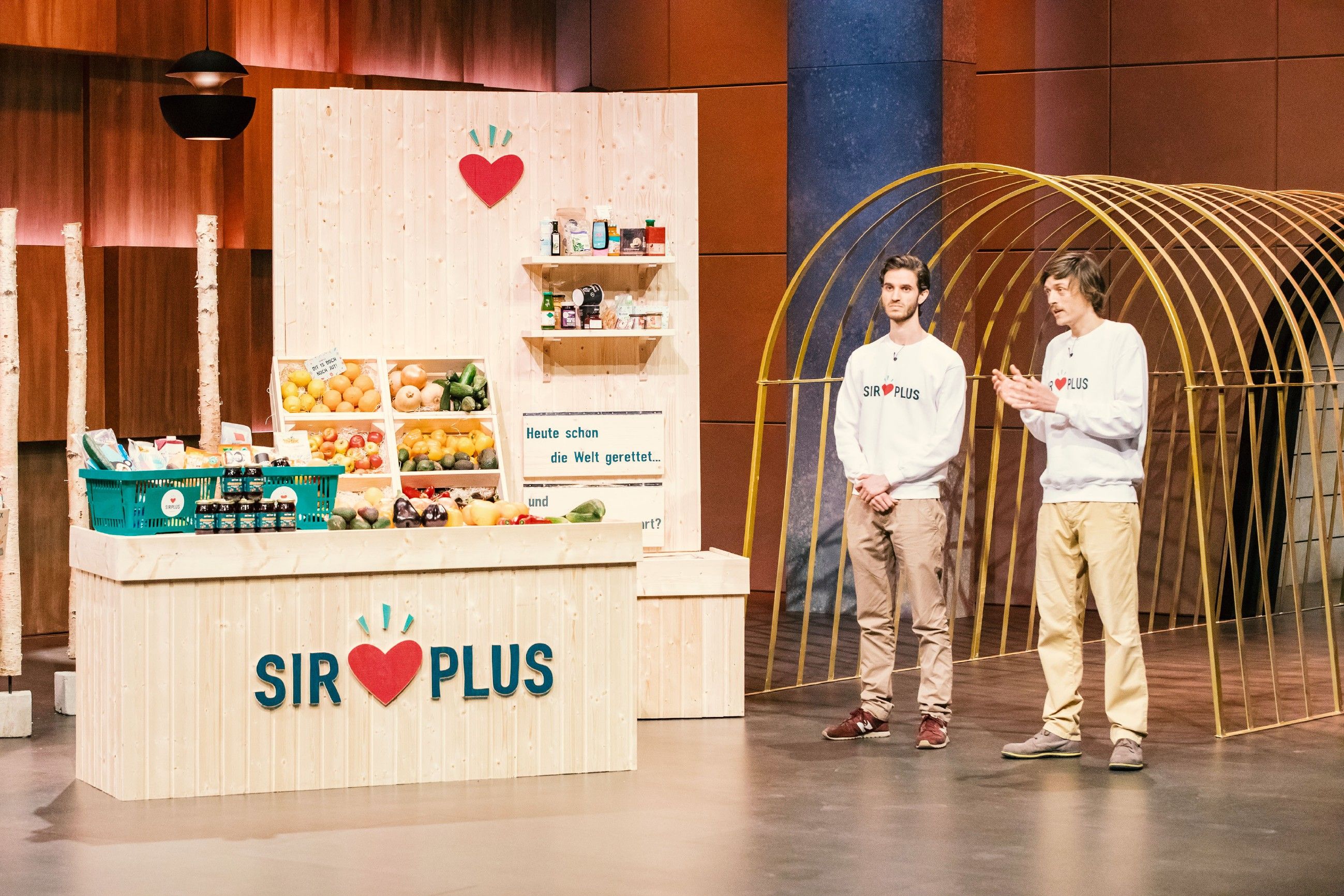 Raphael Fellmer und Martin Schott bei der "Höhle der Löwen" Show.