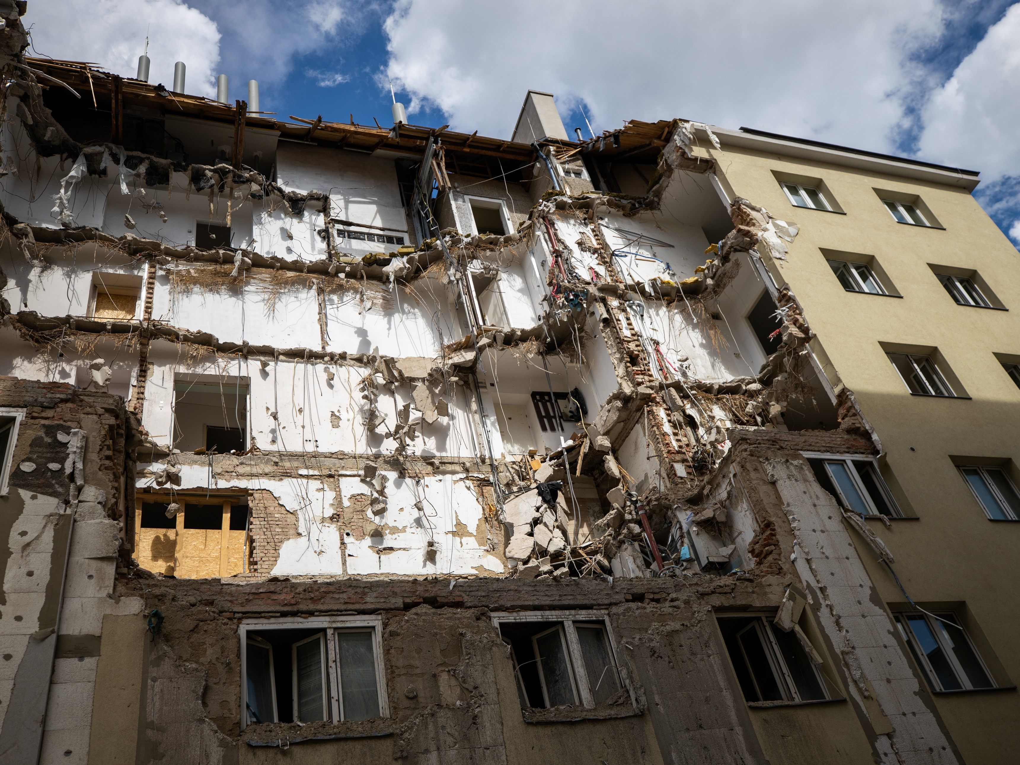 Das Haus in Wien-Wieden musste nach der Explosion abgerissen werden.