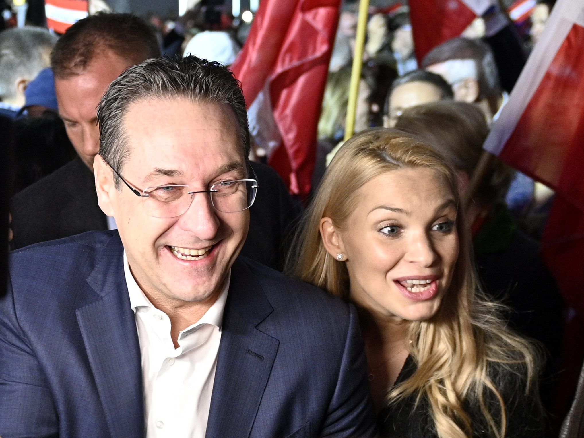 Der Ex-FPÖ-Chef lobte seine Frau Philippa in den höchsten Tönen.