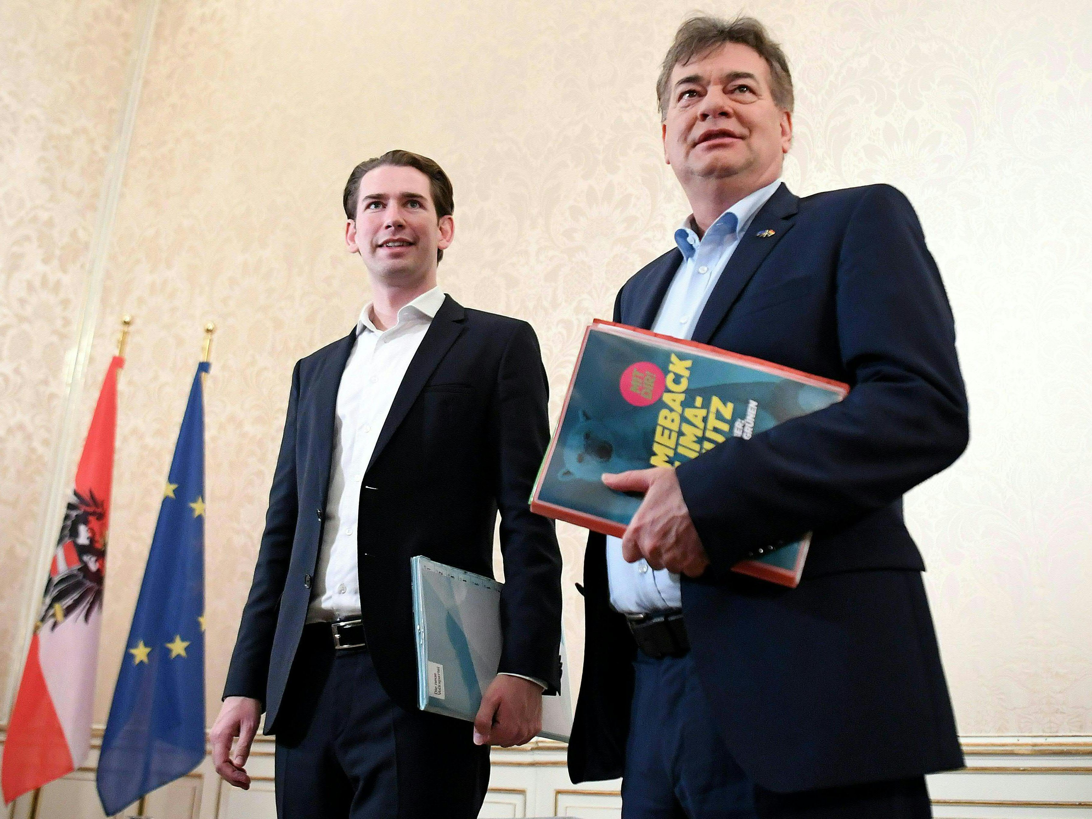 Werner Kogler war der letzte Gesprächspartner für Sebastian Kurz.