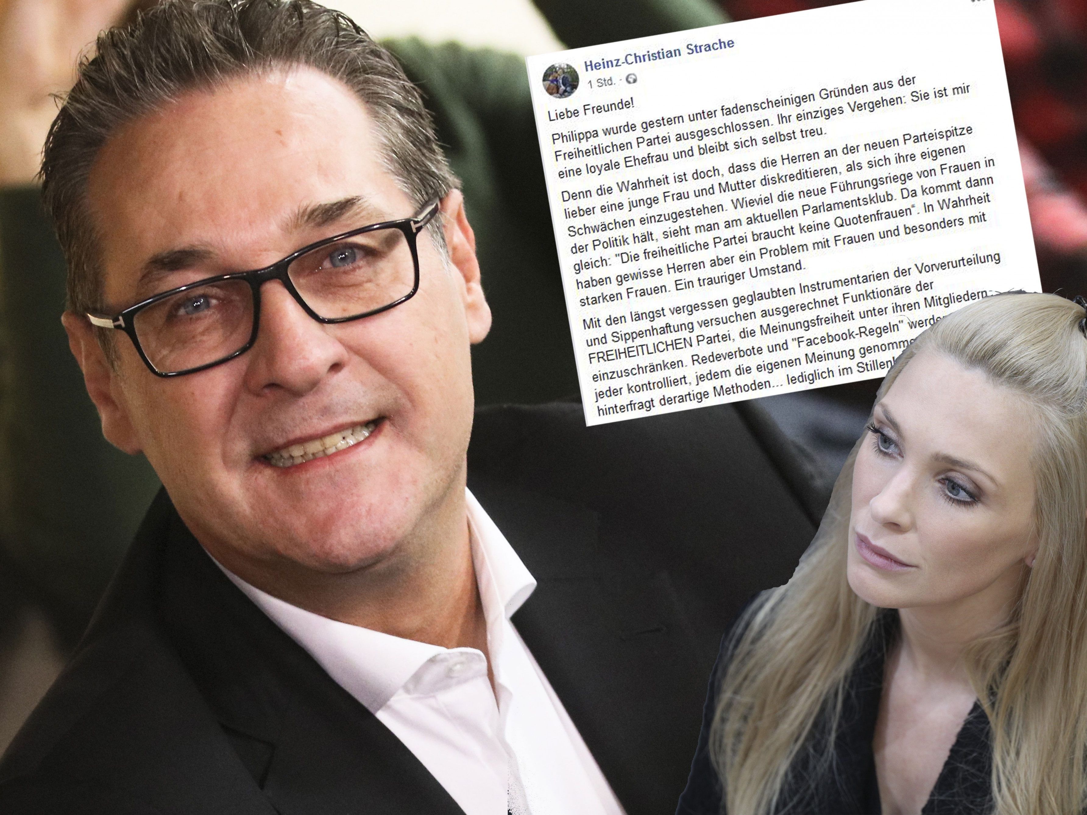 Heinz-Christian Strache schießt gegen die FPÖ-Spitzen.