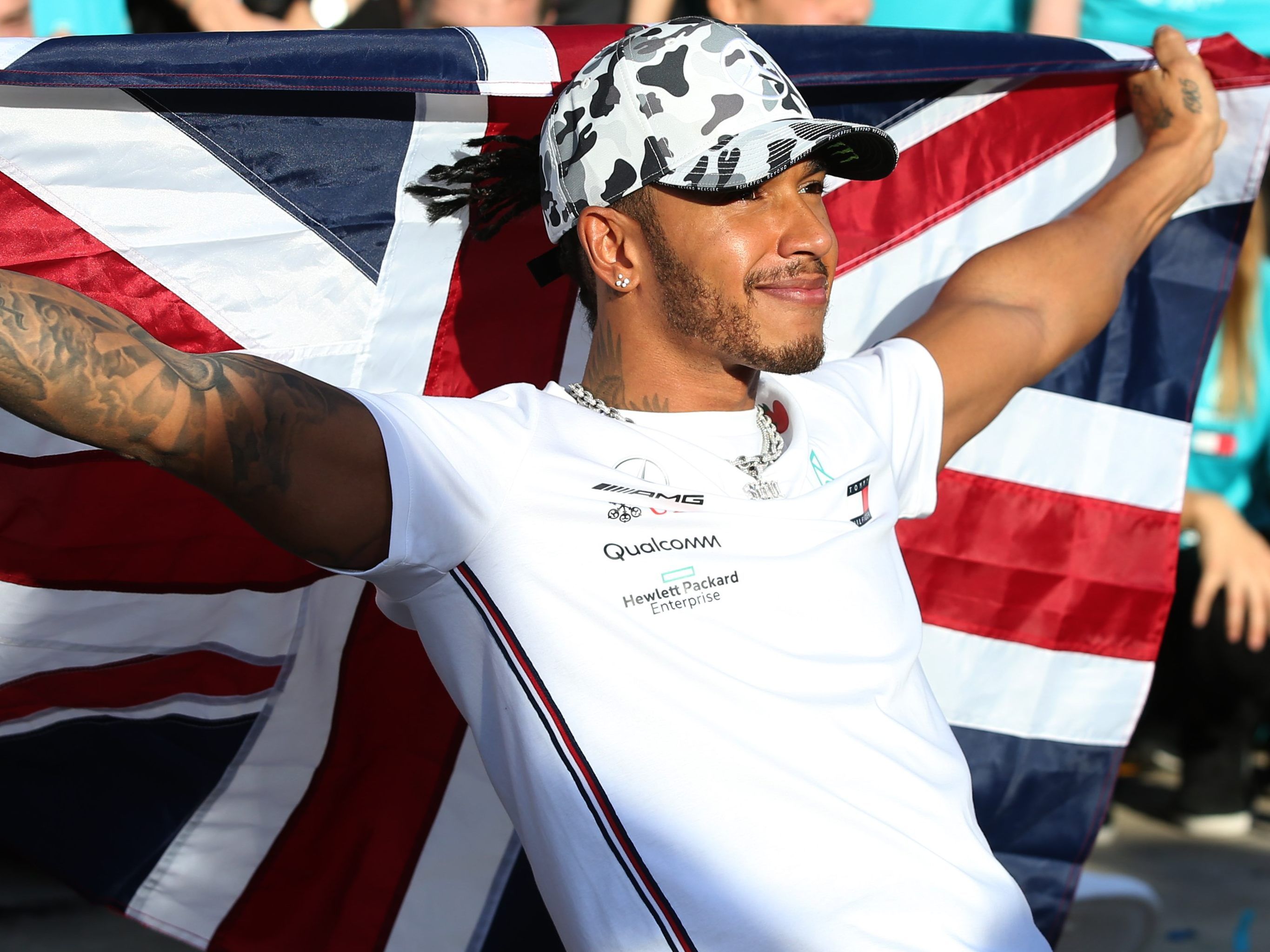 Lewis Hamilton hatte mit seinem 6. WM-Titel in der Formel 1 alle Grund zum Jubeln.