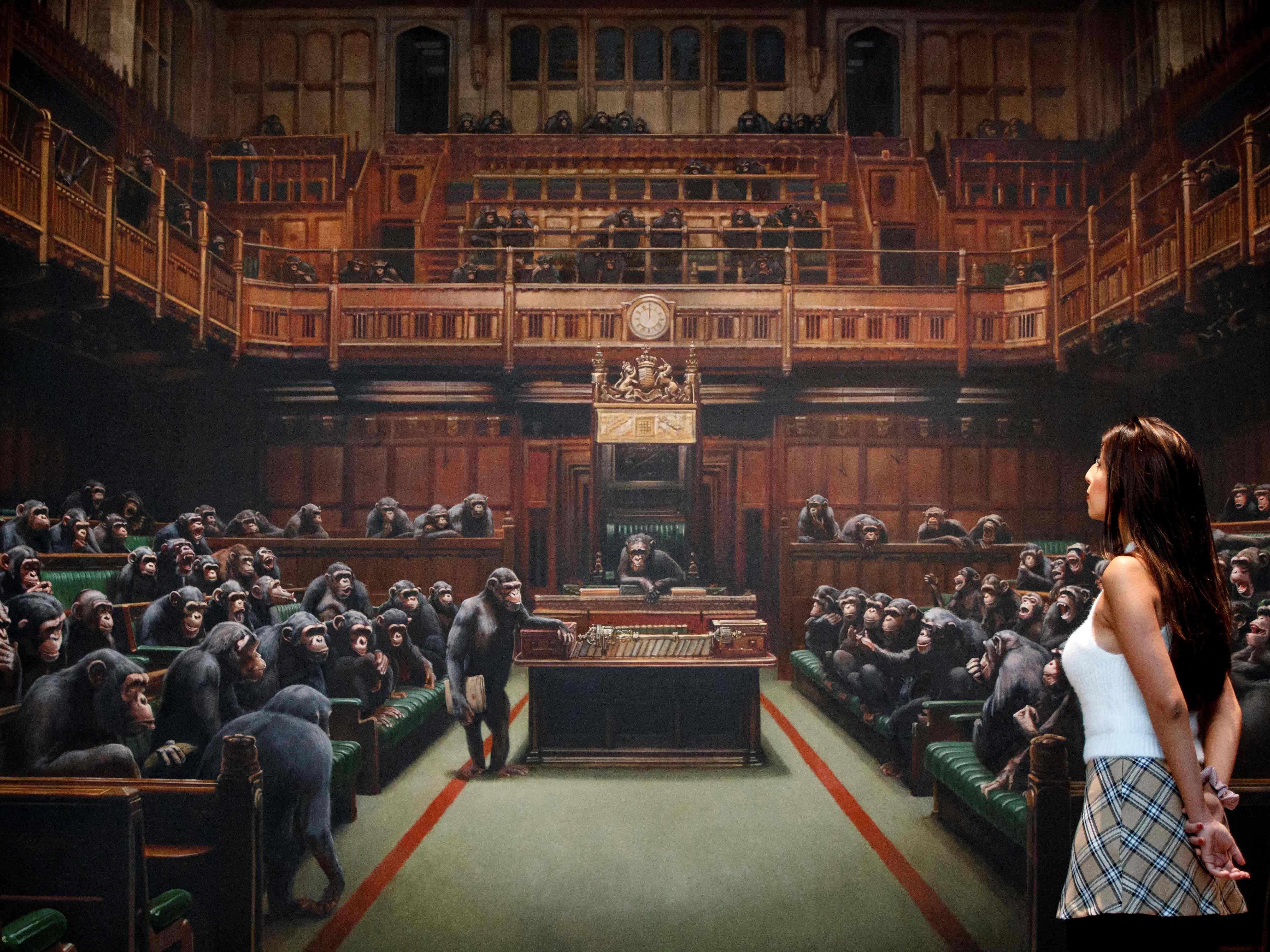 Das Ölgemälde "Devolved Parliament"