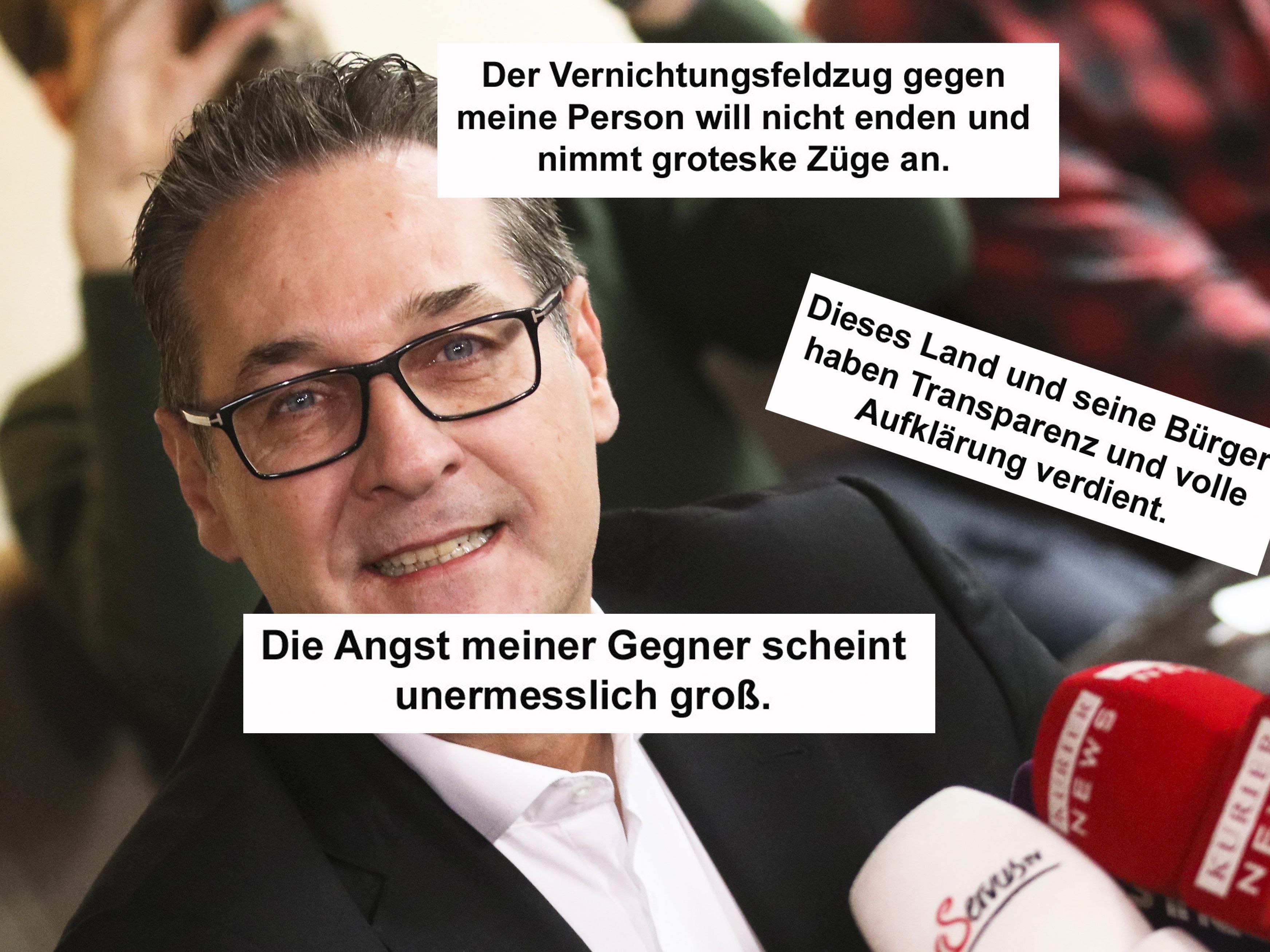 Strache teilt gegen seine Gegner aus.