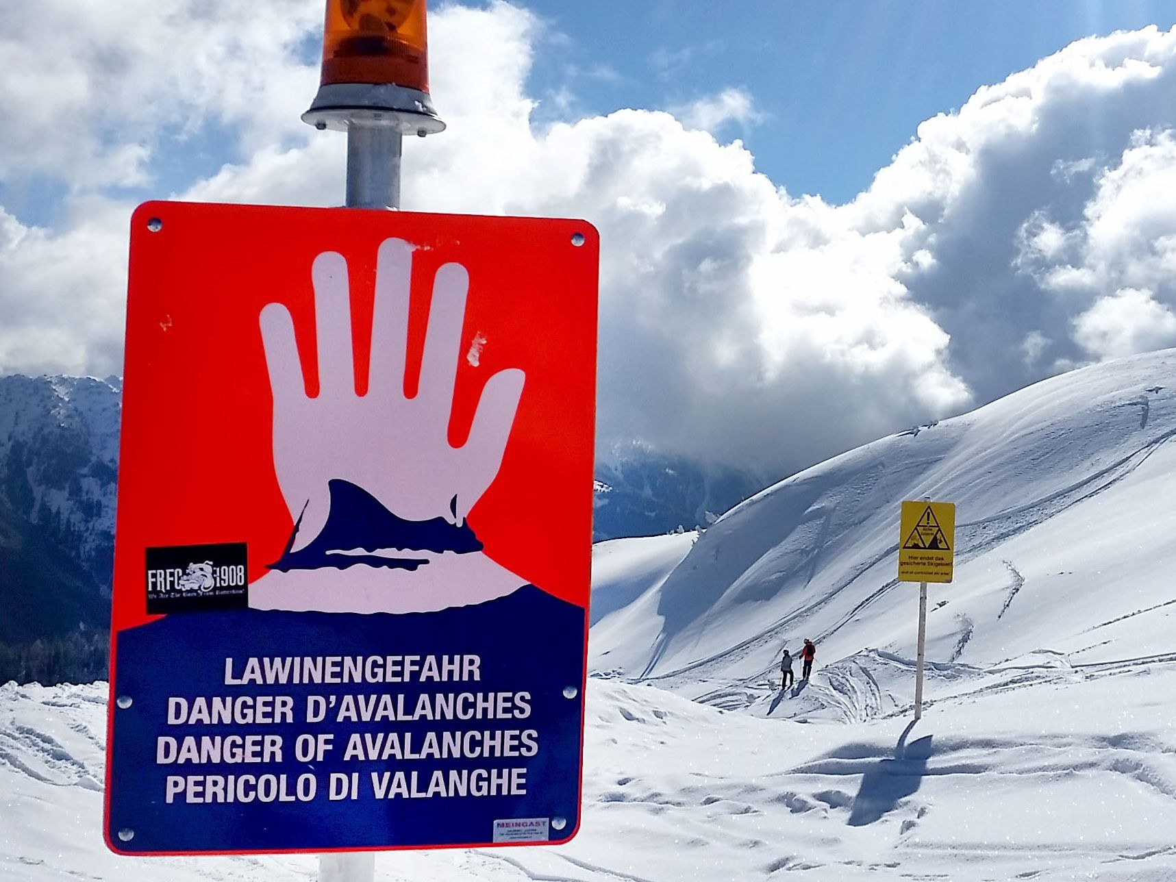 Auch bei mäßiger Lawinengefahr ist immer Vorsicht geboten.
