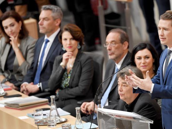 Raab, Zadic, Nehammer, Edtstadler, Fassmann, Köstinger, Kogler und Kurz
