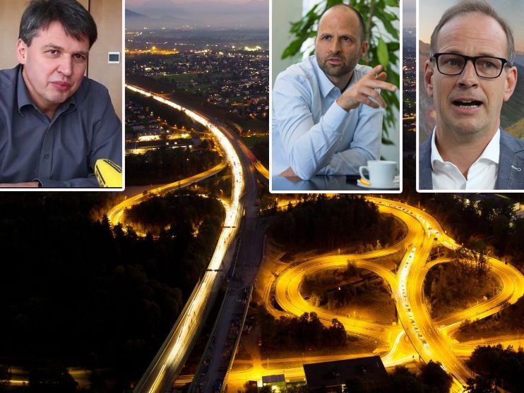 Mautbefreiung auf der A14 zwischen Hörbranz und Hohenems.