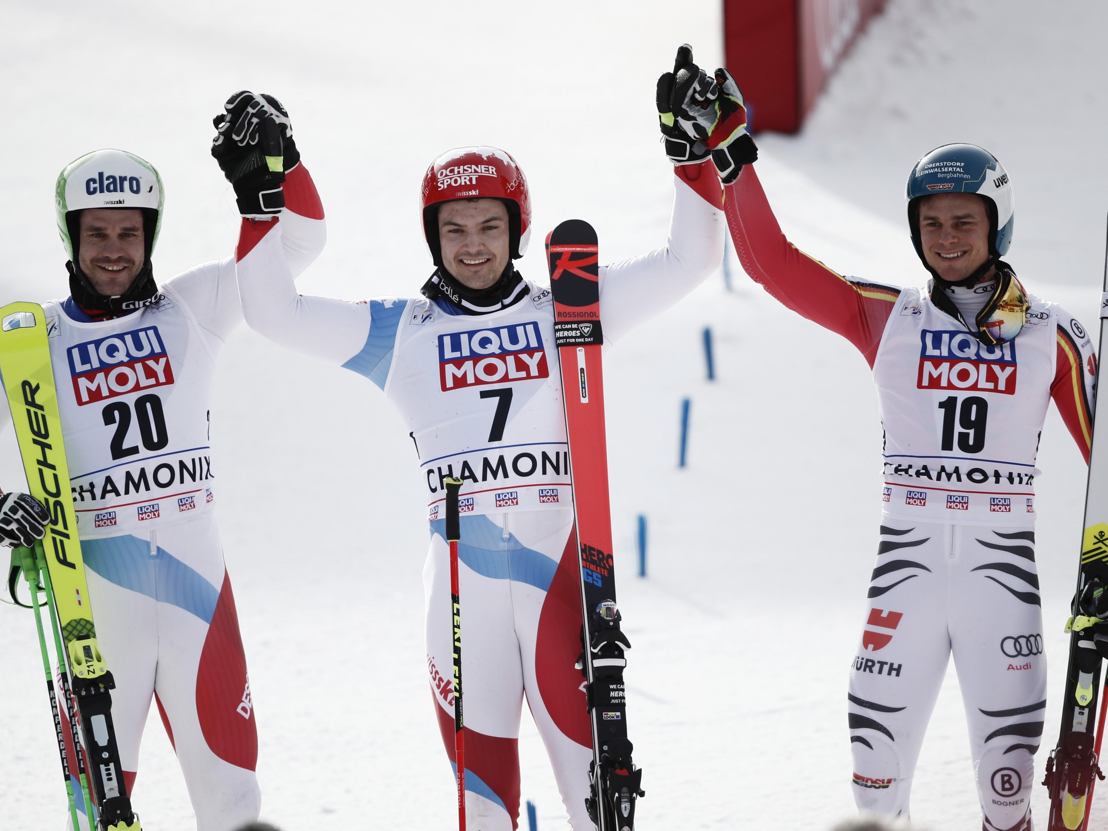 Loic Meillard hat am Sonntag in Chamonix gleich doppelt zugeschlagen.