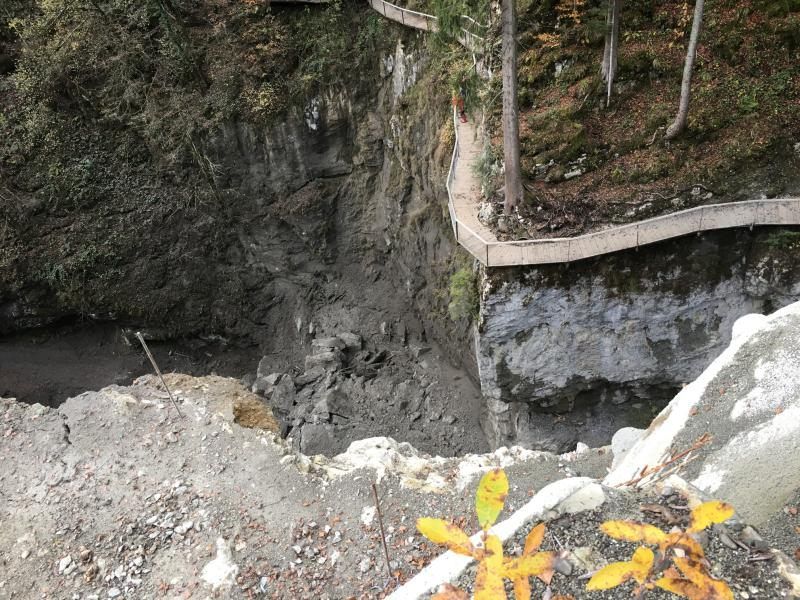 Sprengung der Felsnase im November