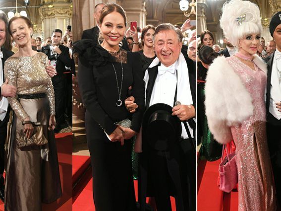 Heimische und internationale Prominenz am Red Carpet des Wiener Opernballs.