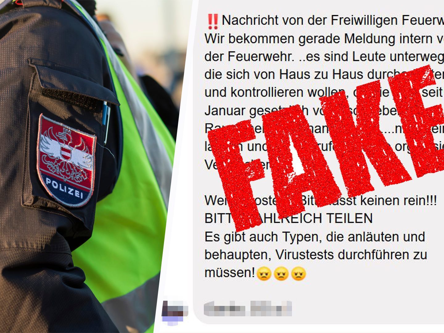 Derzeit ist eine Fake-Meldung auf Facebook im Umlauf.