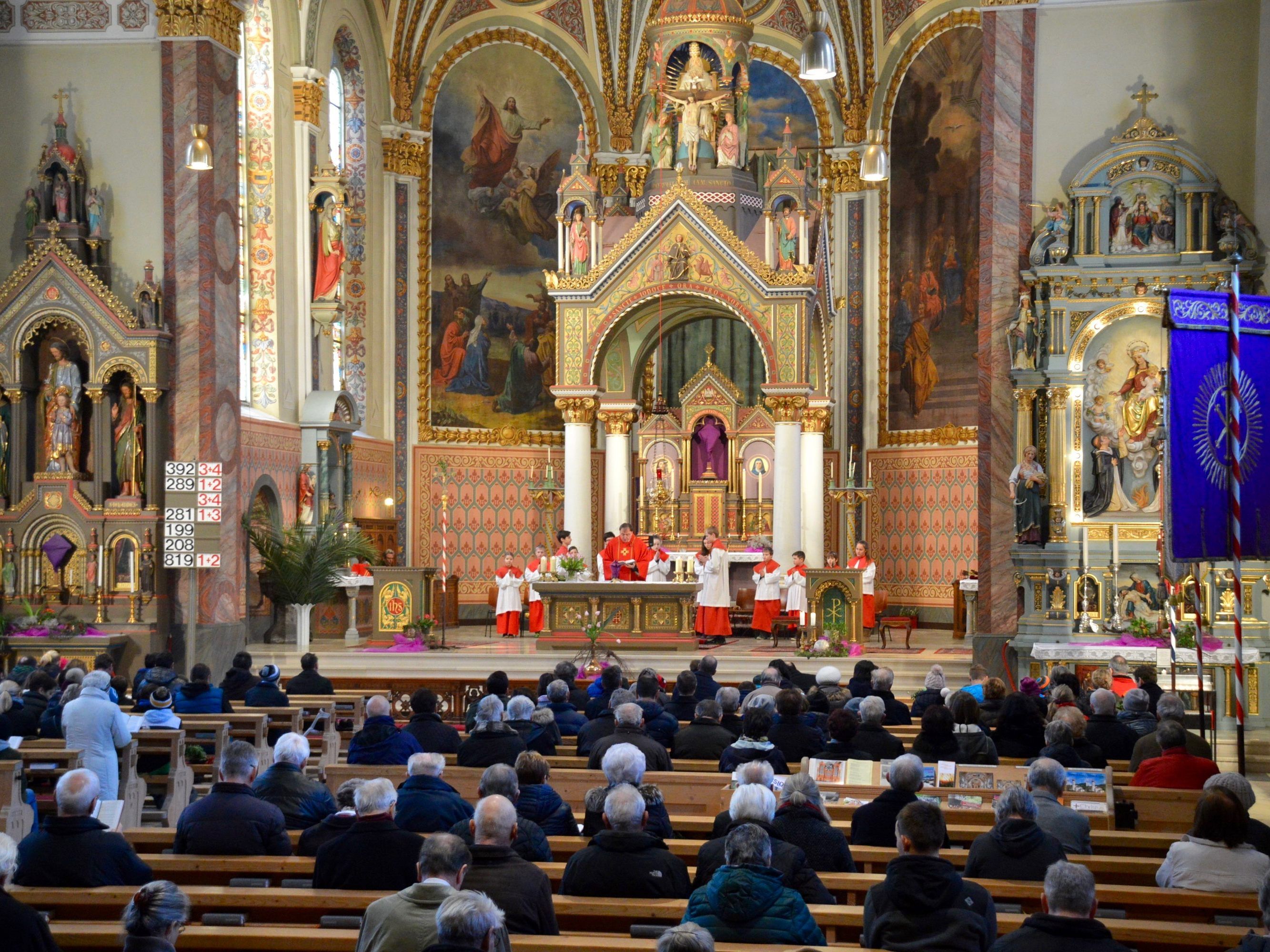 Gottesdienst im Münster zu Schruns, am Palmsonntag 2018