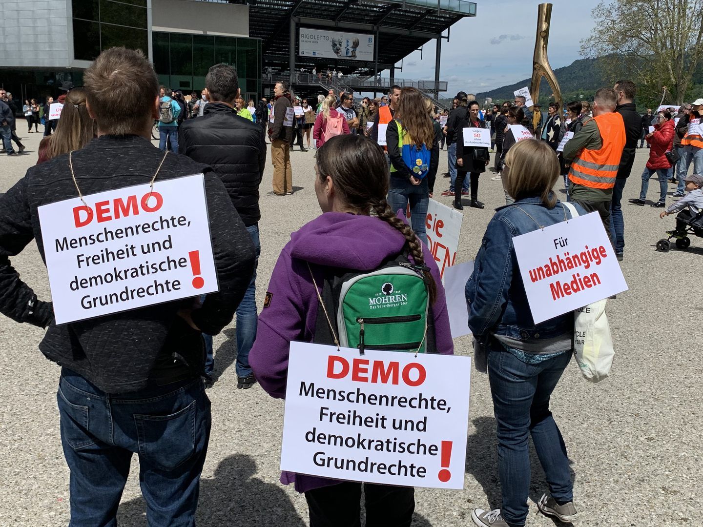 Demo in Bregenz gegen Corona-Maßnahmen.