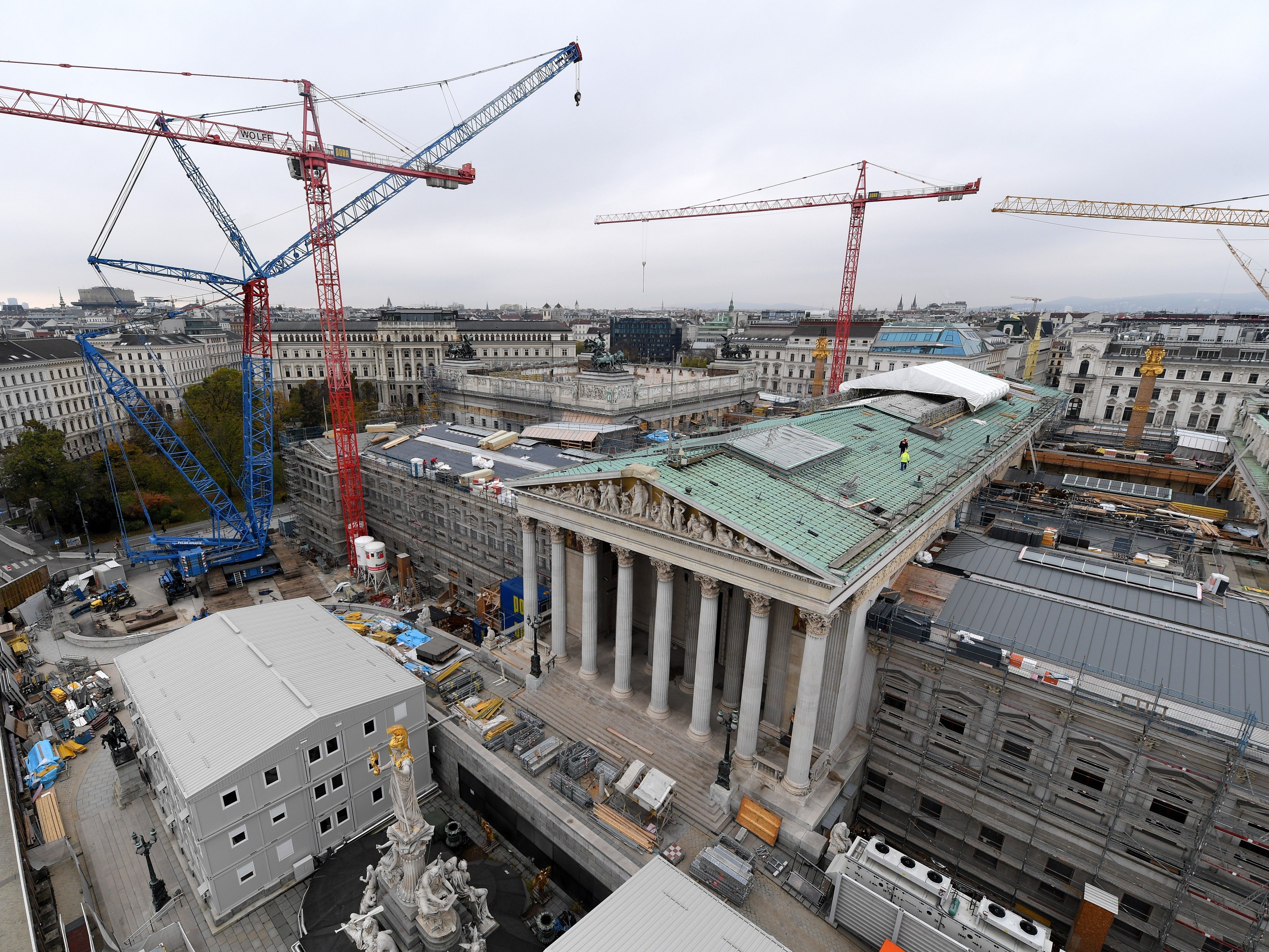 Die Baustelle im Parlament kann ab sofort virtuell erkundet werden.